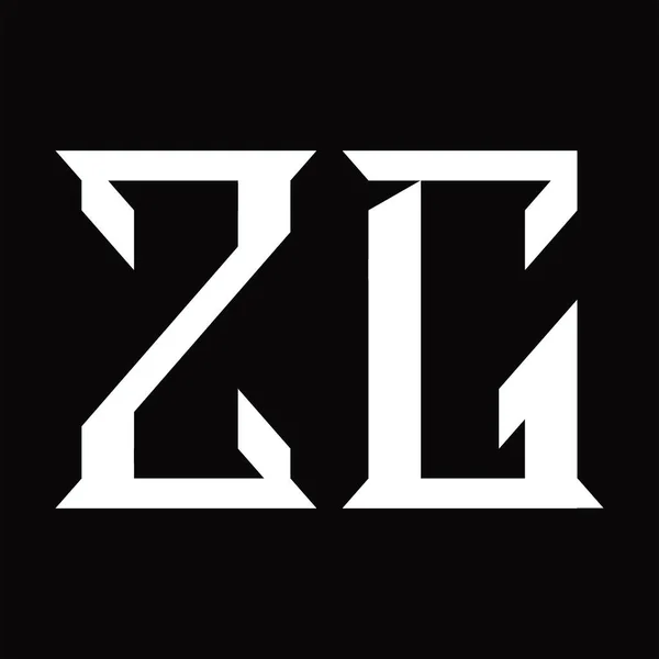Logo Monogramm Mit Scheibenform Schwarzgrund Design Vorlage — Stockvektor