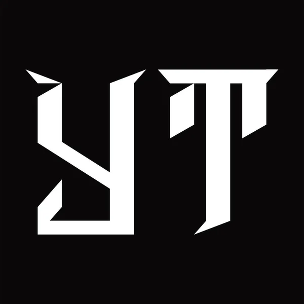 Logo Monogram Slice Shape Blackground Design Template —  Vetores de Stock