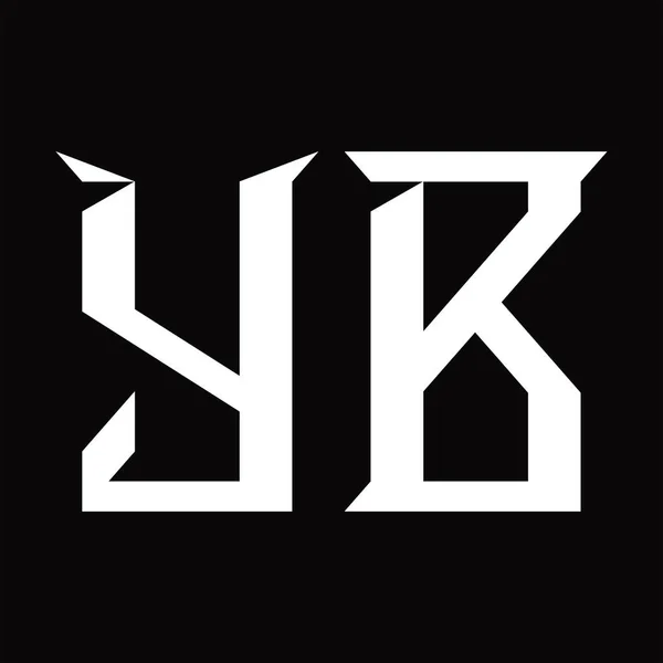 Монограма Логотипу Шаблоном Дизайну Чорного Майданчика — стоковий вектор
