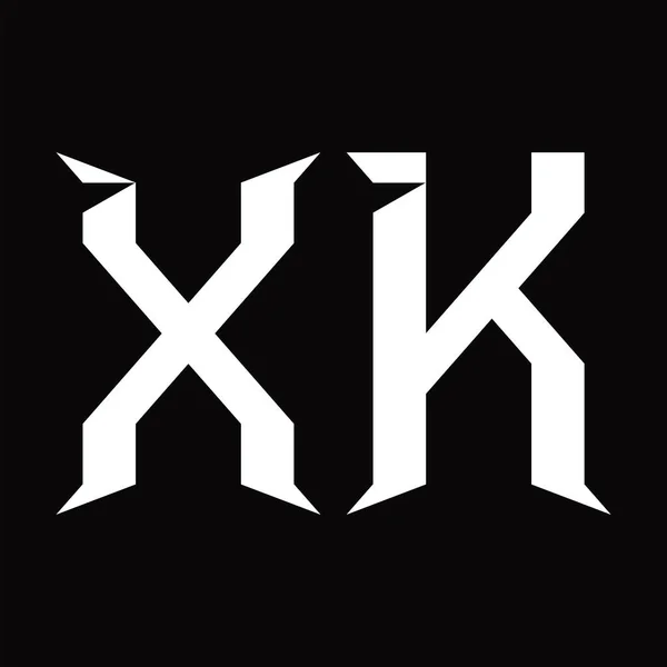 Xk带有片状黑土设计模板的标志主题图 — 图库矢量图片