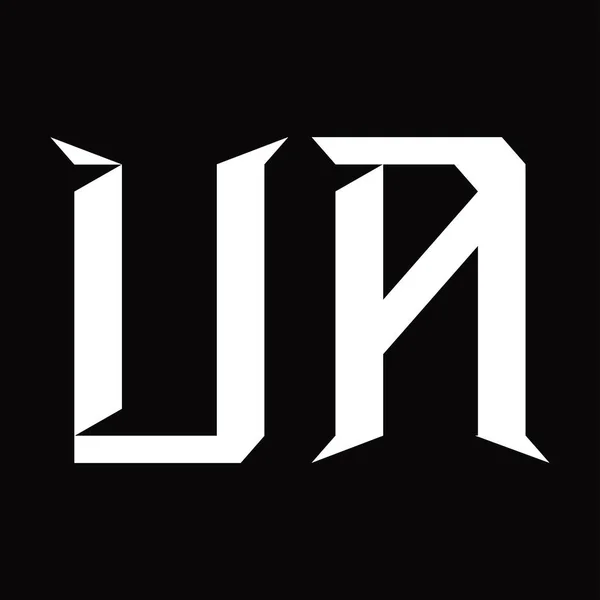 Monograma Logo Con Plantilla Diseño Blackground Forma Rebanada — Archivo Imágenes Vectoriales