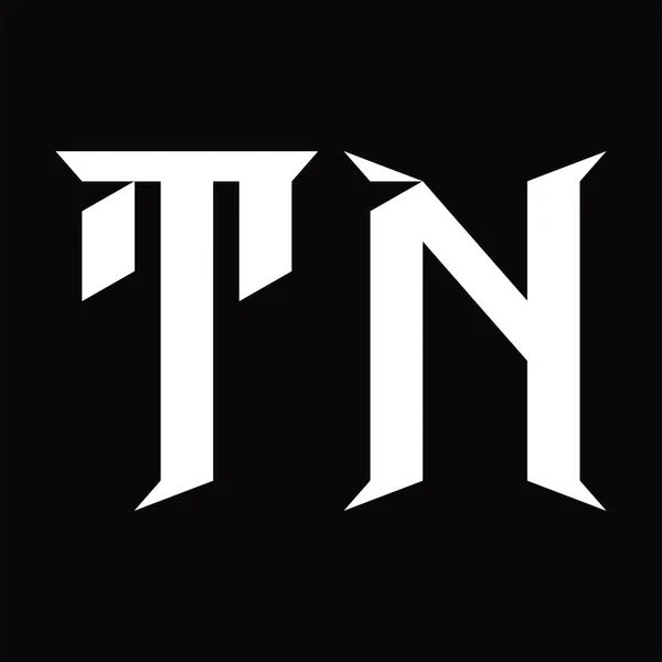 带有片状黑土设计模板的Tn标志主题图 — 图库矢量图片