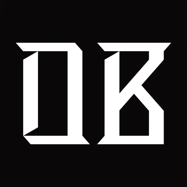 Logo Monogram Нарізною Формою Чорного Фону Шаблон — стоковий вектор