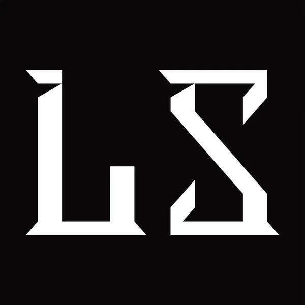 Logo Monogram Slice Shape Blackground Design Template — Stock vektor