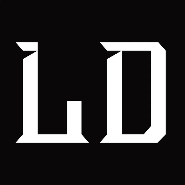 Dilimlenmiş Siyah Zemin Dizayn Şablonuyla Logo Monogramı — Stok Vektör