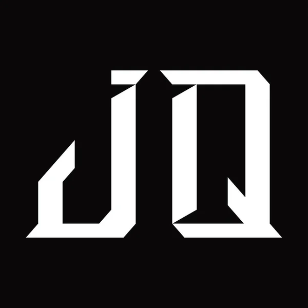 Monograma Del Logotipo Con Plantilla Diseño Blackground Forma Rebanada — Vector de stock