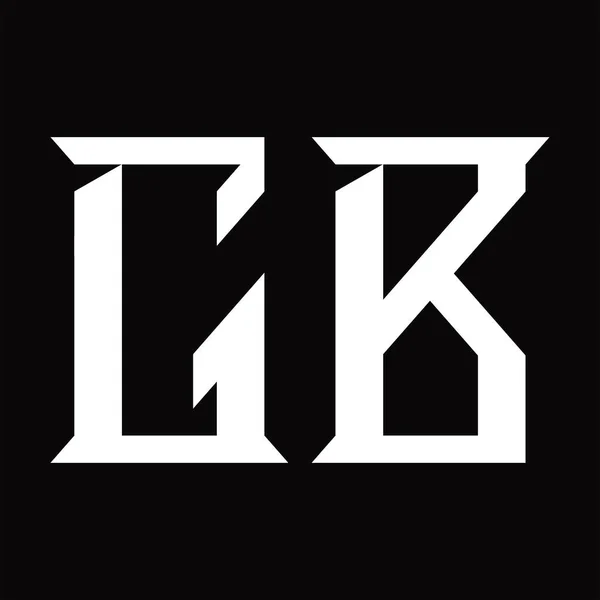 Λογότυπο Μονόγραμμα Φέτα Σχήμα Μαύρο Φόντο Πρότυπο Σχεδιασμού — Διανυσματικό Αρχείο