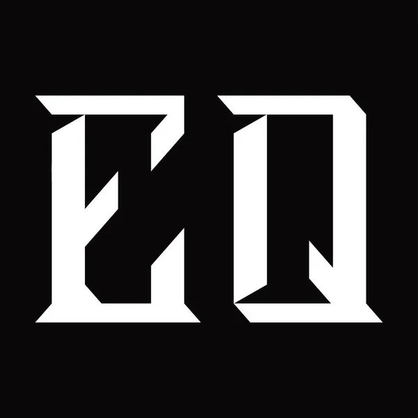 Logo Monogram Slice Shape Blackground Design Template - Stok Vektor