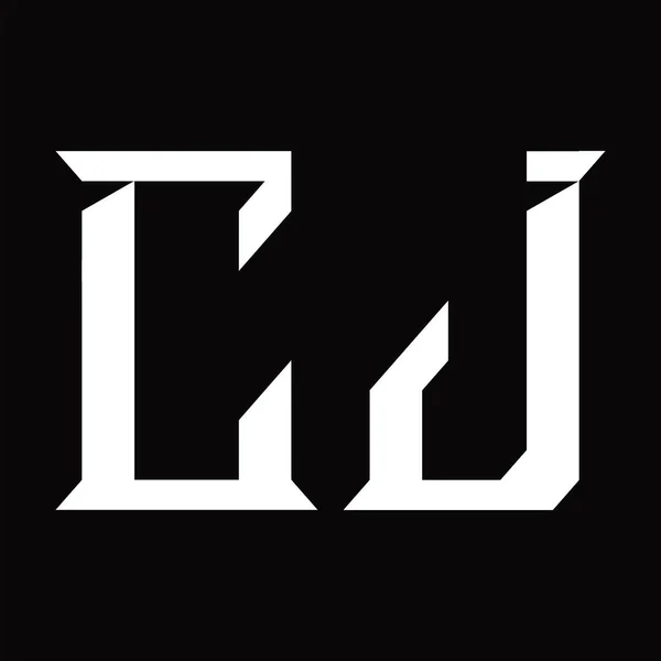 Logo Monogram Slice Shape Blackground Design Template —  Vetores de Stock