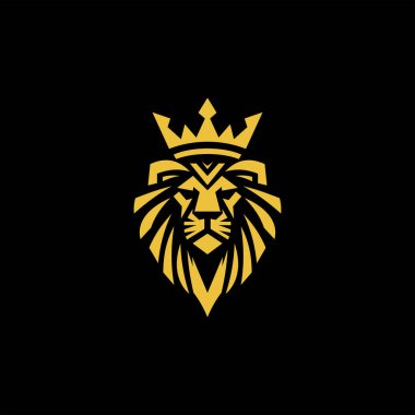 Çarpıcı siyah beyaz bir logo, taç takan bir aslan kafası içerir. Gücü ve liderliği sembolize eder. Markalaşmak için mükemmeldir..