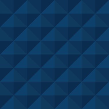 Donanma Mavisi 'nin çeşitli tonlarında tekrarlanan üçgen şekiller içeren kusursuz geometrik desen dokulu bir etki yaratıyor..