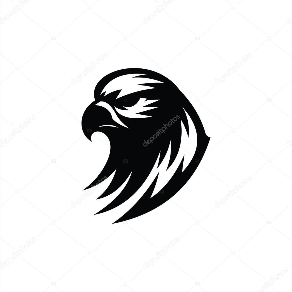 Bold eagle head design featuring fierce expression and detailed feather texture