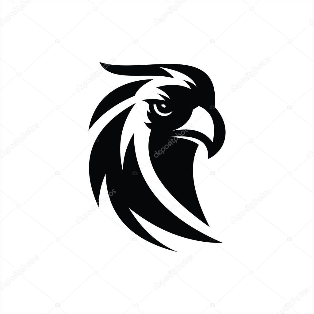 Bold eagle head design featuring fierce expression and detailed feather texture