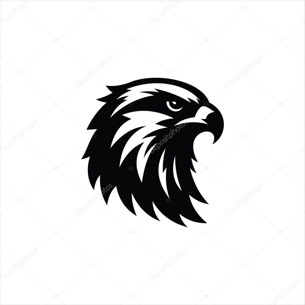 Bold eagle head design featuring fierce expression and detailed feather texture
