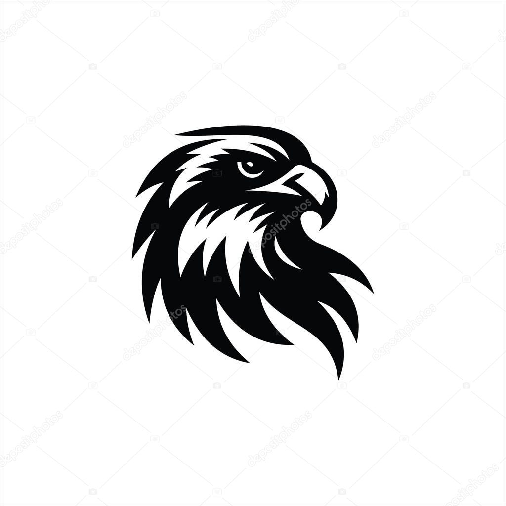 Bold eagle head design featuring fierce expression and detailed feather texture