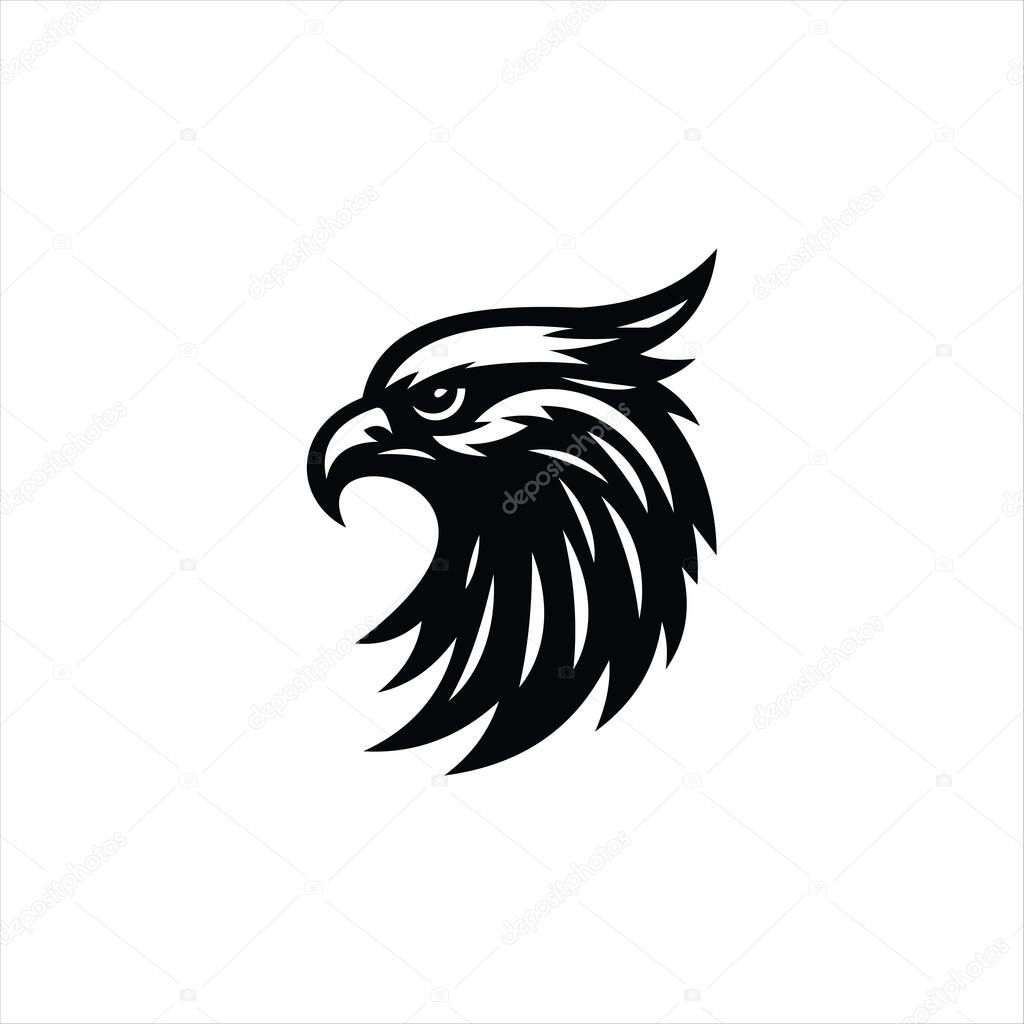 Bold eagle head design featuring fierce expression and detailed feather texture