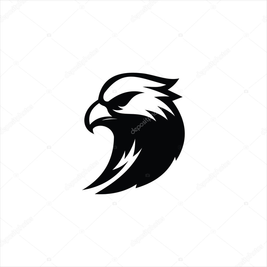 Bold eagle head design featuring fierce expression and detailed feather texture