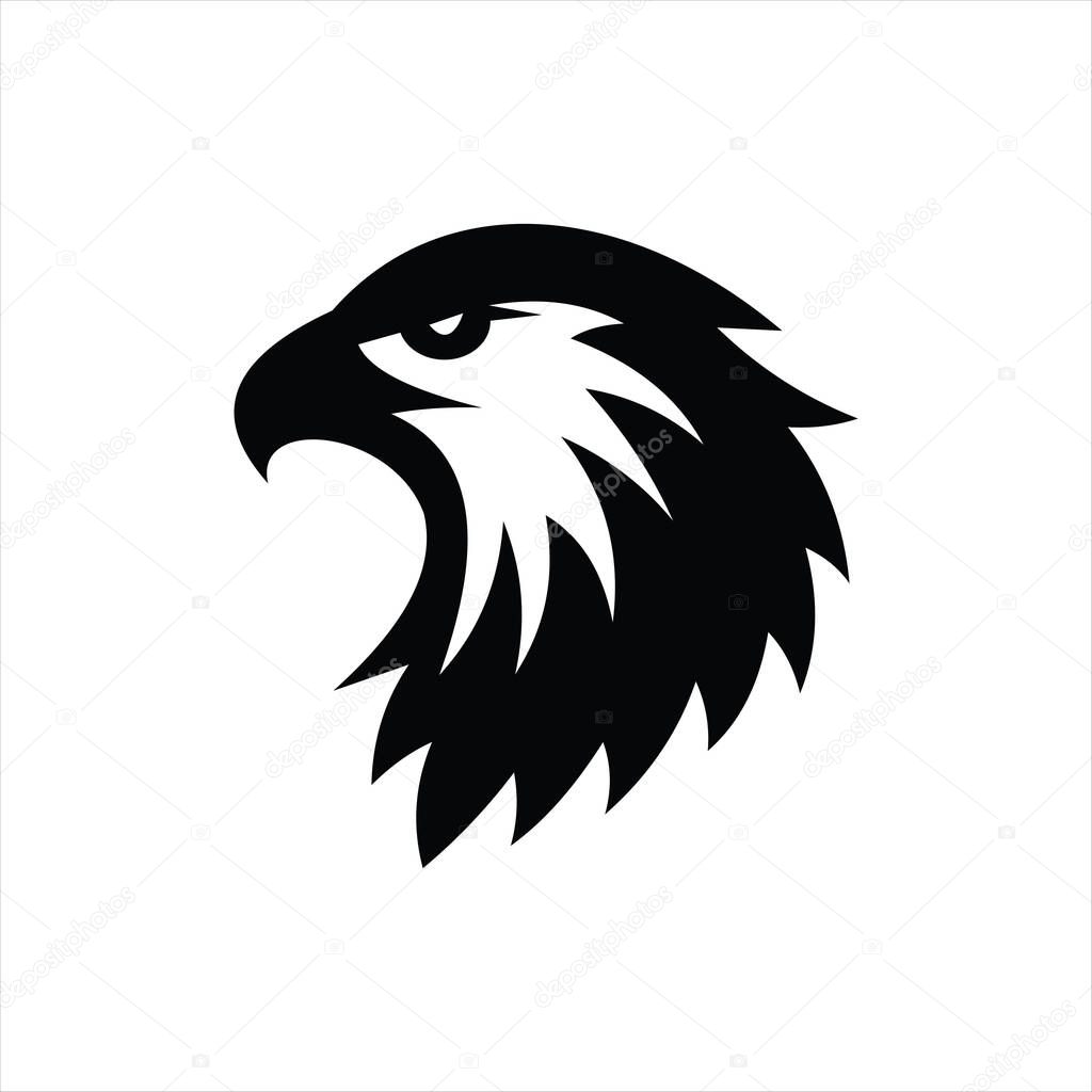 Bold eagle head design featuring fierce expression and detailed feather texture