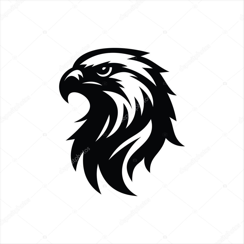 Bold eagle head design featuring fierce expression and detailed feather texture