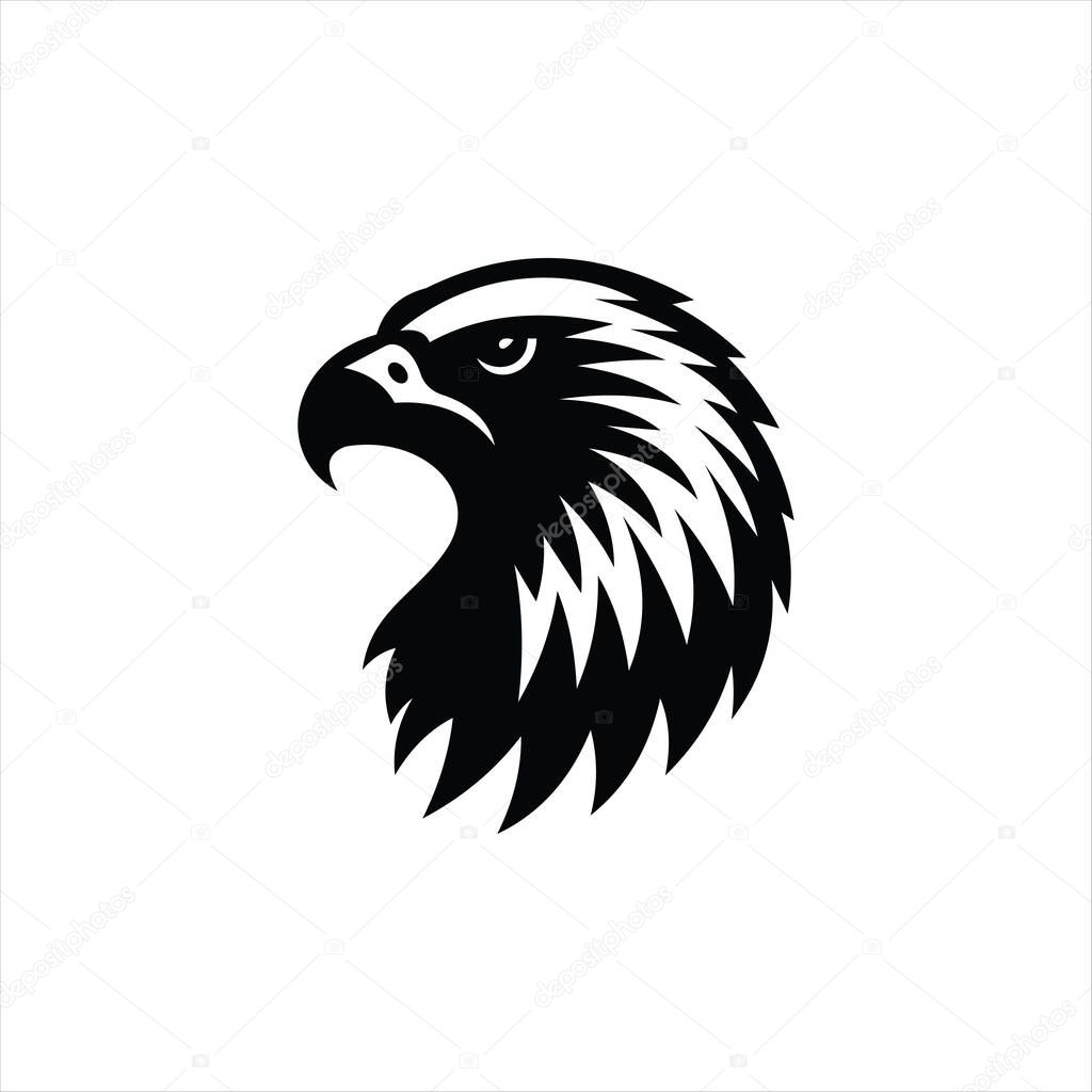 Bold eagle head design featuring fierce expression and detailed feather texture