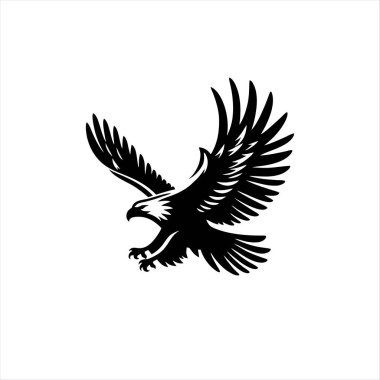 Görkemli kartal uçuyor. Tüyleri detaylı ve saldırı pozisyonu almış.