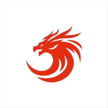 Vahşi canavar profili, dinamik eğri gücü, şansı ve hareketi simgeliyor..