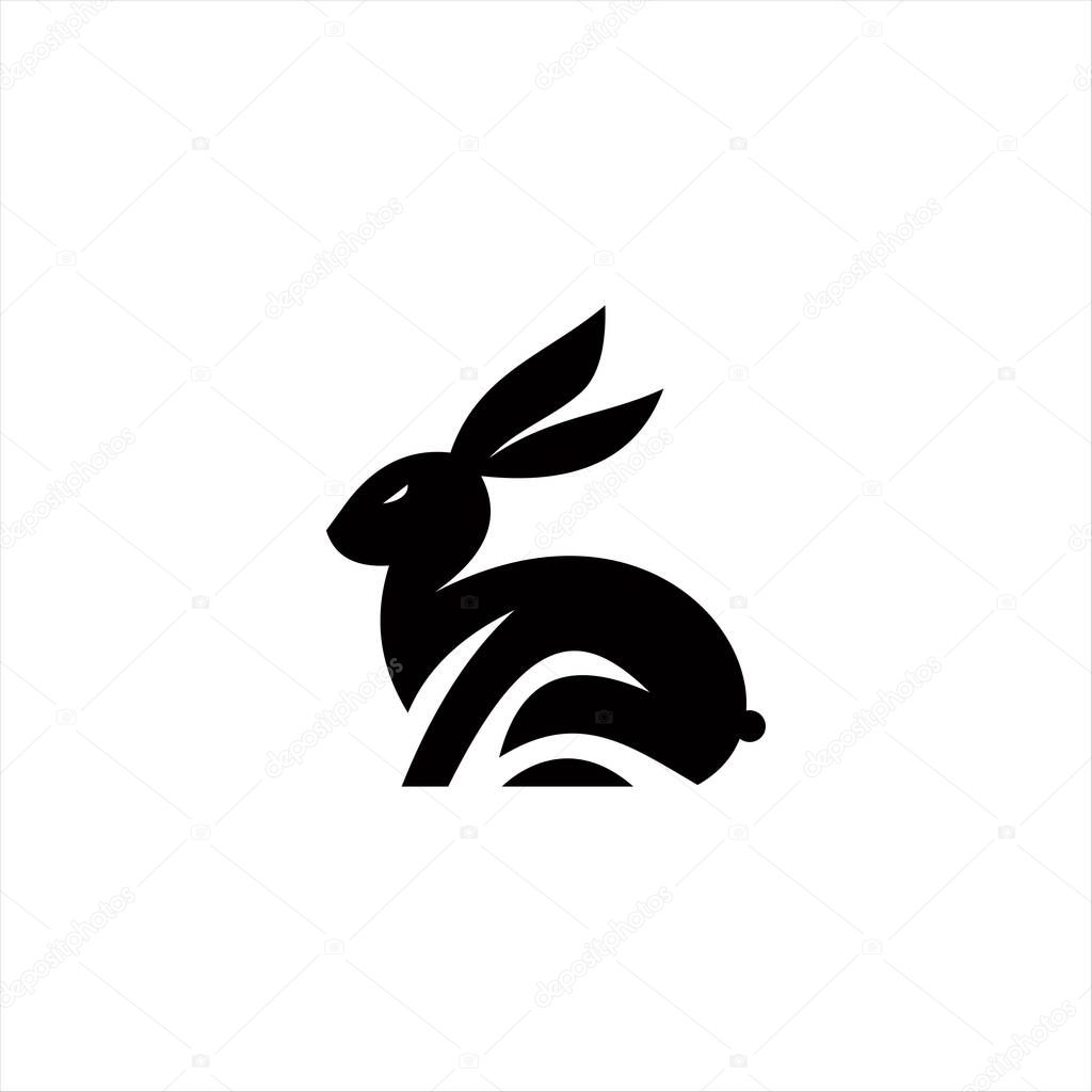 Stylized hare silhouette conveying speed, agility, and modern, clean branding.