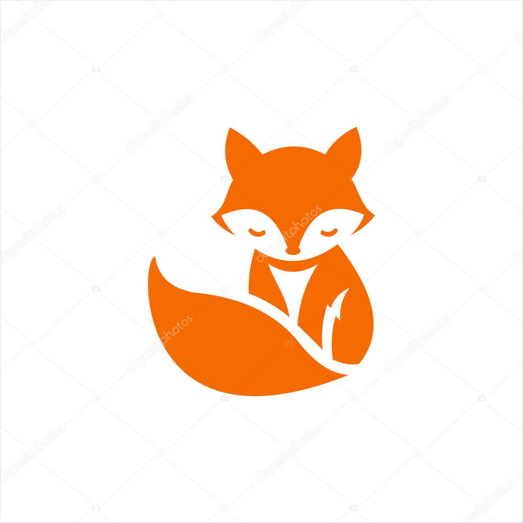 Simple, sweet fox icon, symbolizing tranquility, cleverness, and natural beauty.