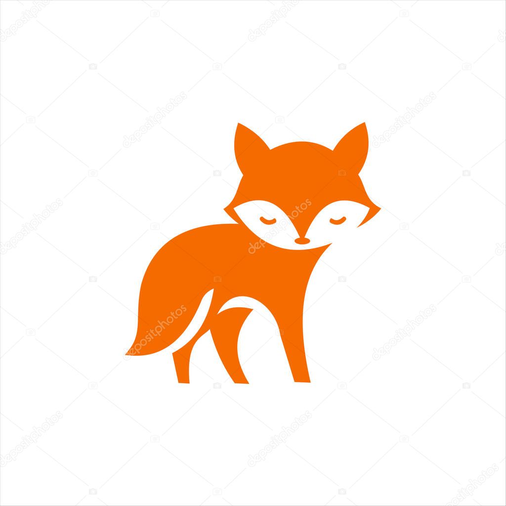 Sweet, minimal fox illustration, symbolizing a gentle, clever, and natural spirit.