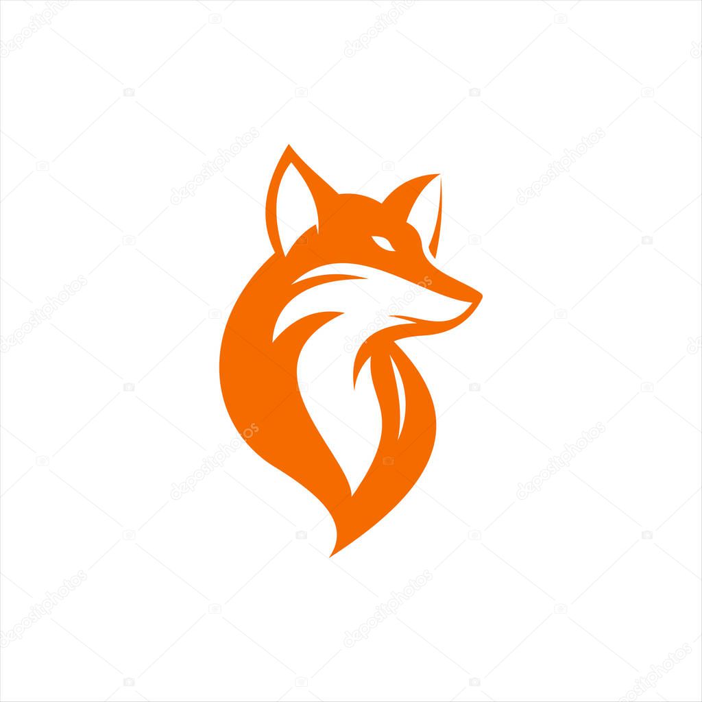 Sleek abstract fox mascot symbolizing intelligence, adaptability, and minimal style branding.