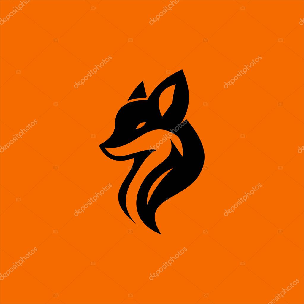 Sleek abstract fox mascot symbolizing intelligence, adaptability, and minimal style branding.