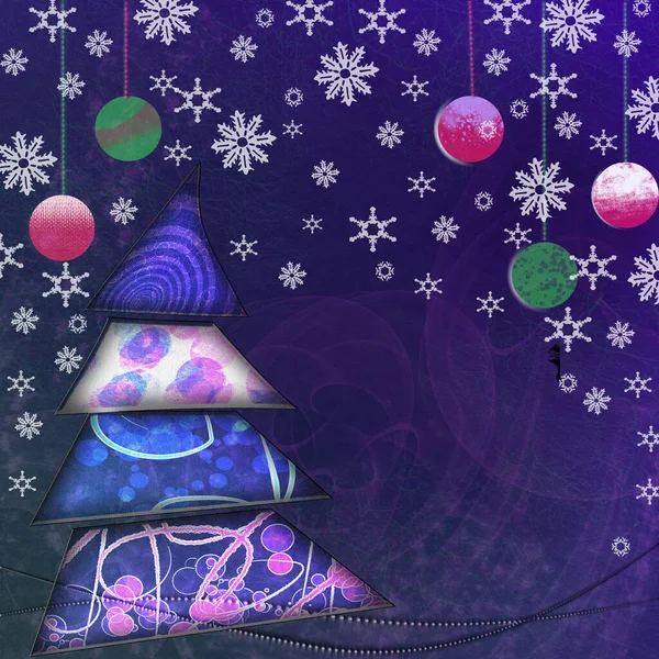 Абстрактный Рождественский Синий Фон — стоковое фото