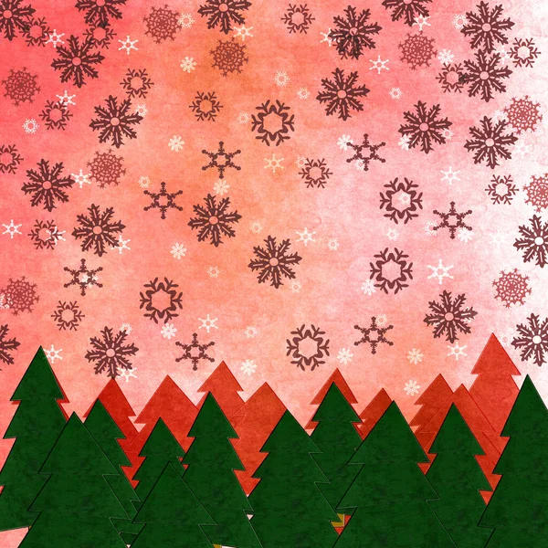 Grunge Fondo Navidad Con Copos Nieve — Foto de Stock