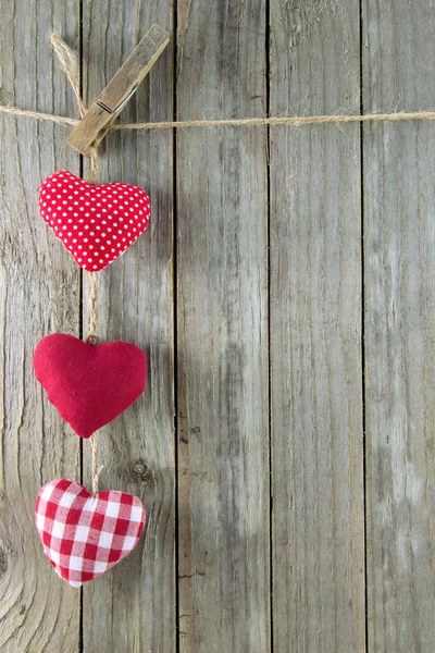 Three red hearts Stock Photo