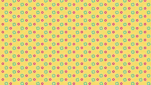 Patrón de formas geométricas multicolor fondo en animación de estilo plano. 4k. 2d. loop.High calidad imágenes 4k — Vídeo de stock