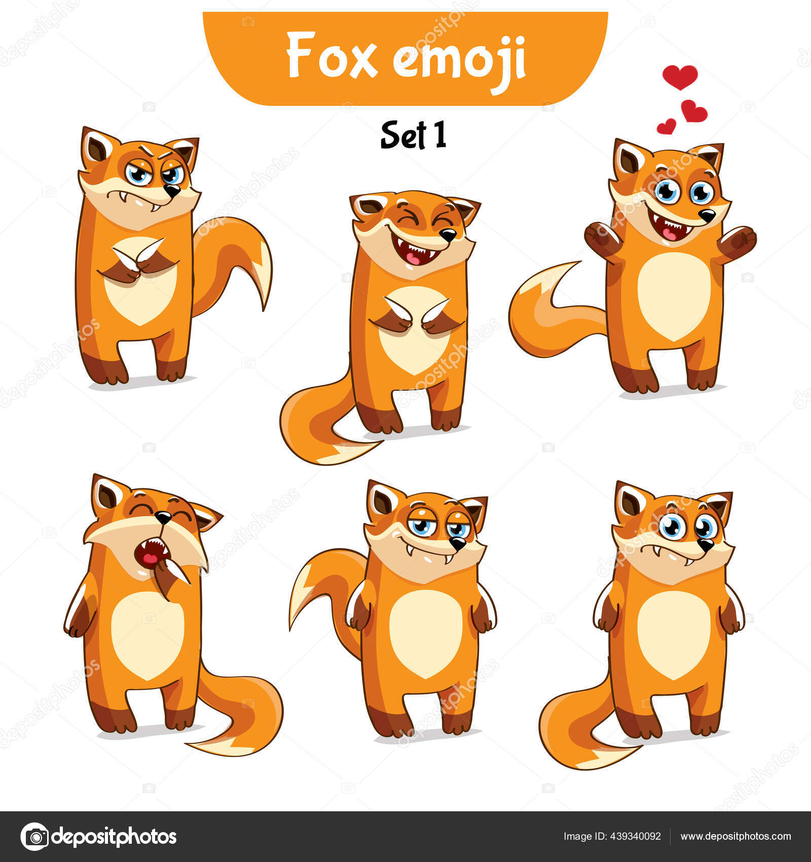 Desenho Animado De Gato Fofo Isolado Emoji Ilustração do Vetor