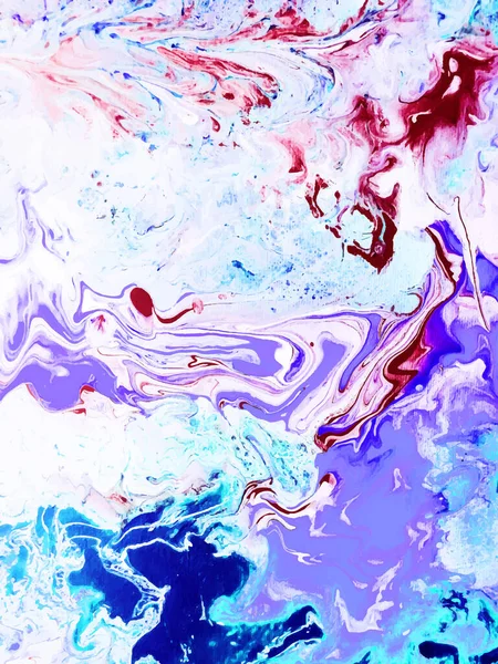 Vector Acrylverf Vloeibare Kunst Met Blauwe Roze Paarse Kleuren Toepasselijk — Stockvector