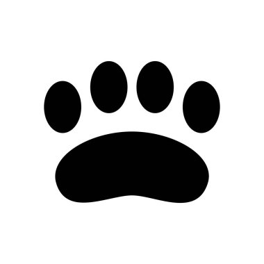 Pençe damgası. Köpek ya da kedi patisinin silueti