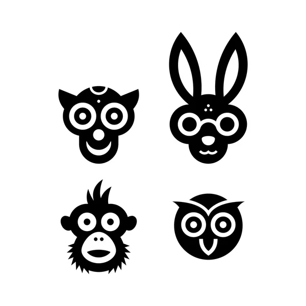 Иконы животных — стоковый вектор