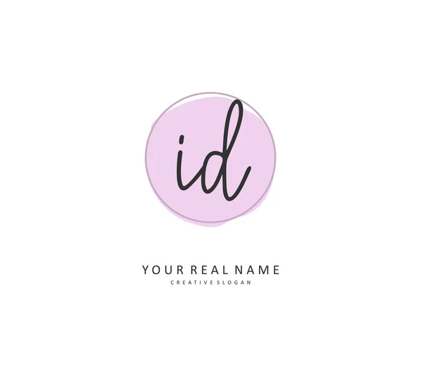 Initial Letter Handwriting Signature Logo Concept Handwriting Initial Logo Template — Stock Vector