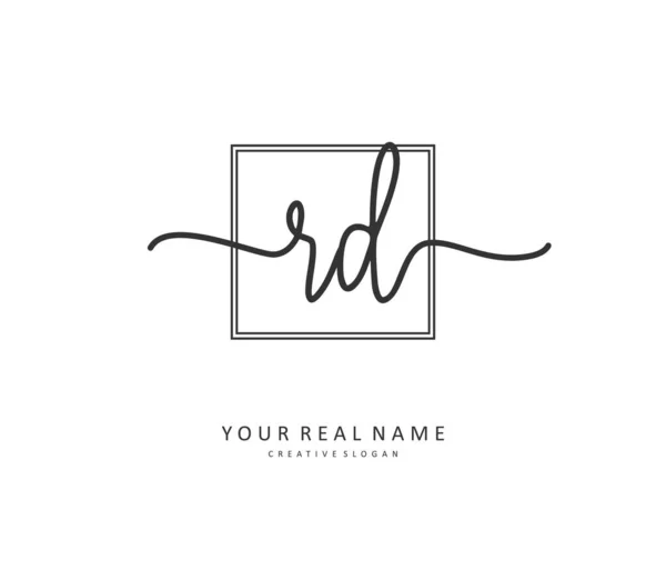 Carta Inicial Caligrafia Logotipo Assinatura Logotipo Inicial Caligrafia Conceito Com —  Vetores de Stock