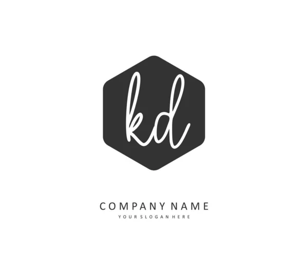 Initial Letter Handwriting Signature Logo Concept Handwriting Initial Logo Template — Stock Vector