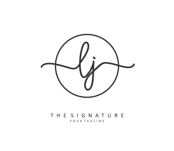 Initial Letter Handwriting Signature Logo Concept Handwriting Initial Logo Template — Stock Vector