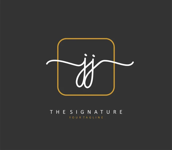 Initial Letter Handwriting Signature Logo Concept Handwriting Initial Logo Template — Stock Vector