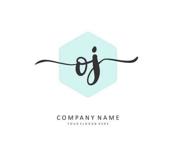 Cartas Iniciais Logótipo Assinatura Logotipo Inicial Caligrafia Conceito Com Elemento —  Vetores de Stock