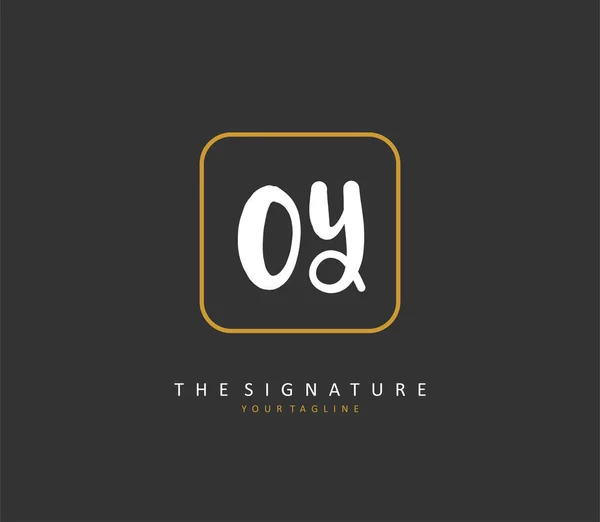 Initial Brief Handschrift Und Signatur Logo Ein Konzept Handschrift Initial — Stockvektor