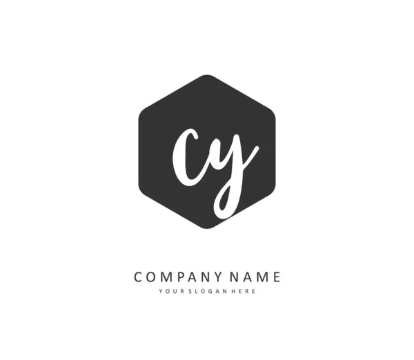 Letra Inicial Caligrafia Logotipo Assinatura Logotipo Inicial Caligrafia Conceito Com —  Vetores de Stock