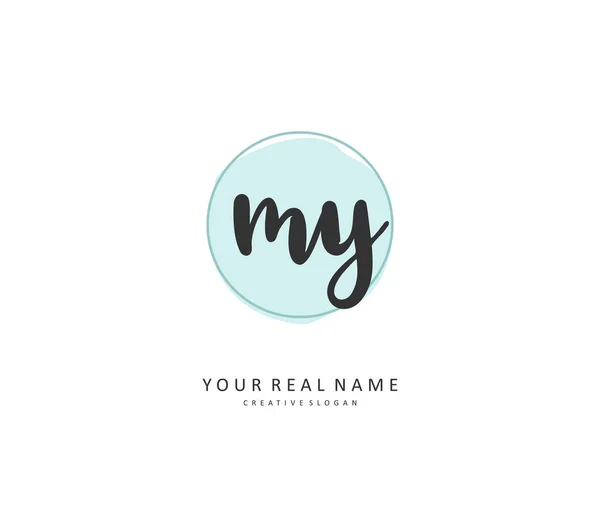 Initial Letter Handwriting Signature Logo Concept Handwriting Initial Logo Template — Stock Vector