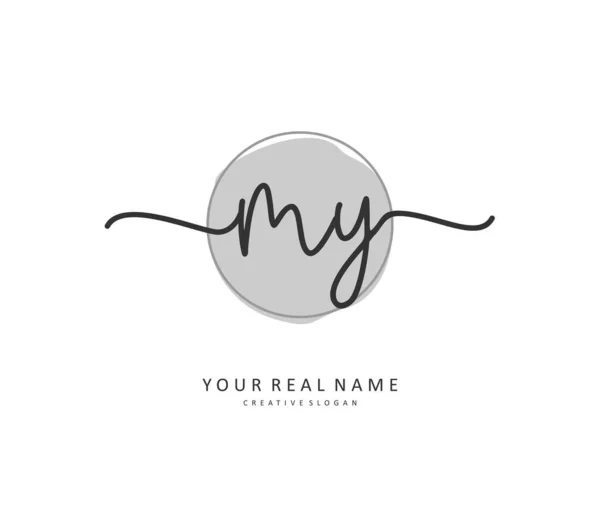 Initial Letter Handwriting Signature Logo Concept Handwriting Initial Logo Template — Stock Vector