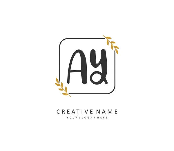 Initial Letter Handwriting Signature Logo Concept Handwriting Initial Logo Template — Stock Vector